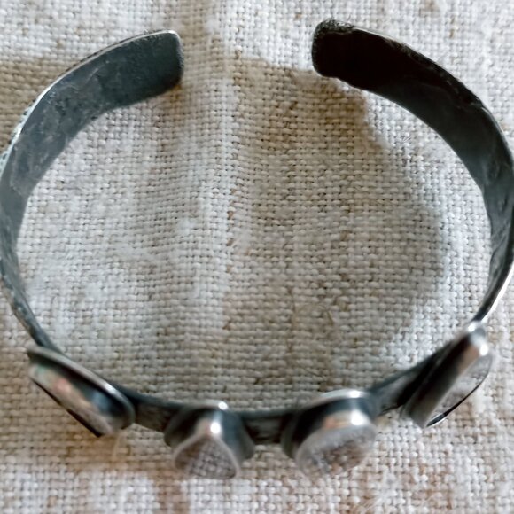 Sterling Silver Cuff with Four Gorgeous Dendritic Agates - Picture 5 of 5